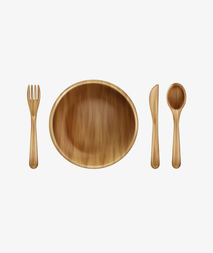 Xtreme Wolf Wooden Dinner Set
